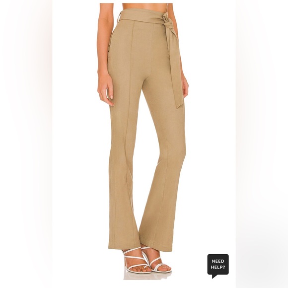 MAJORELLE Ameera Pant in Taupe Green - Picture 3 of 9